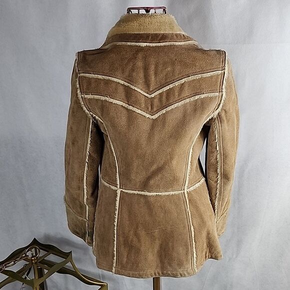Vintage Cabin Core Leather P.B.D. Coat Shearling Rancher Marlboro - Picture 6 of 16